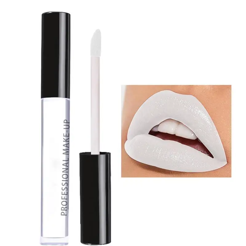 Lip Gloss Lip Makeup 1pcs Halloween Lipgloss Waterproof Sexy White Black Lip Gloss Halloween lipstick Lip Makeup Tool Korean Cosmetics
