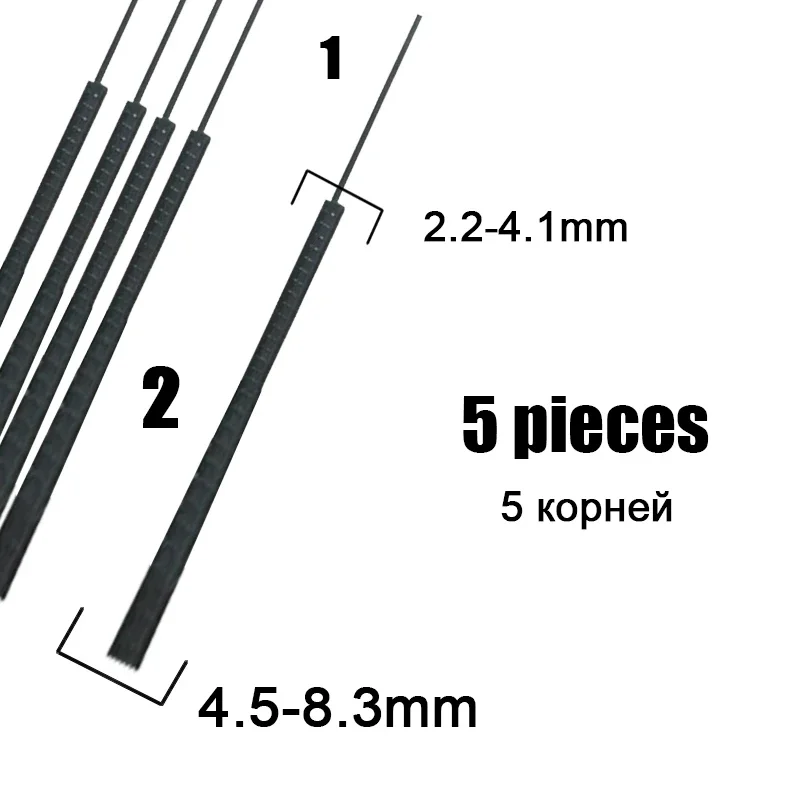 4.5mm-8.3mm 5 pieces Section Two Fishing rod match Spare sections taiwan fishing rod full size hollow carbon Accessories sturdy