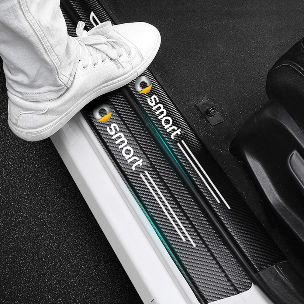 Car sticker carbon fiber decorative strip car door For Smart 451 brabus Smart 453 fortwo forfour car Accessories