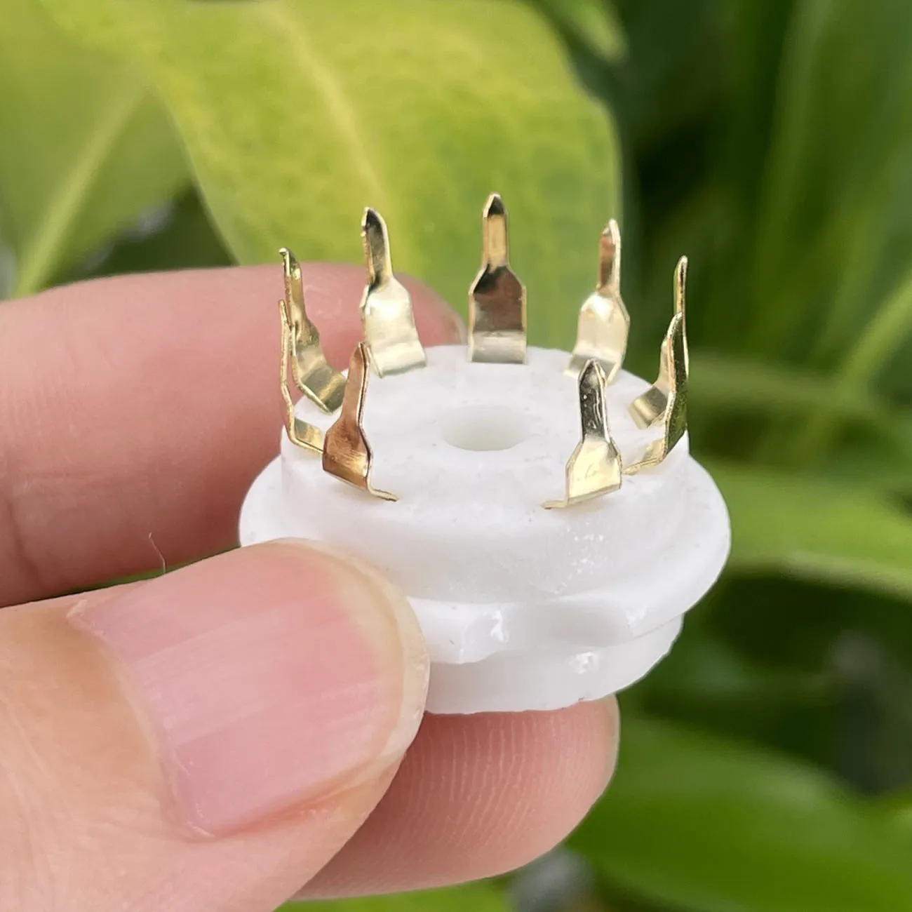 10PCS B9A 9pin Ceramic Tube Socket GZC9-B For 12AU7 12AX7 ECC83 6DJ8 6CG7 6922 EL84 EF86 ECC82 Hifi Audio Tube AMP PCB Mount