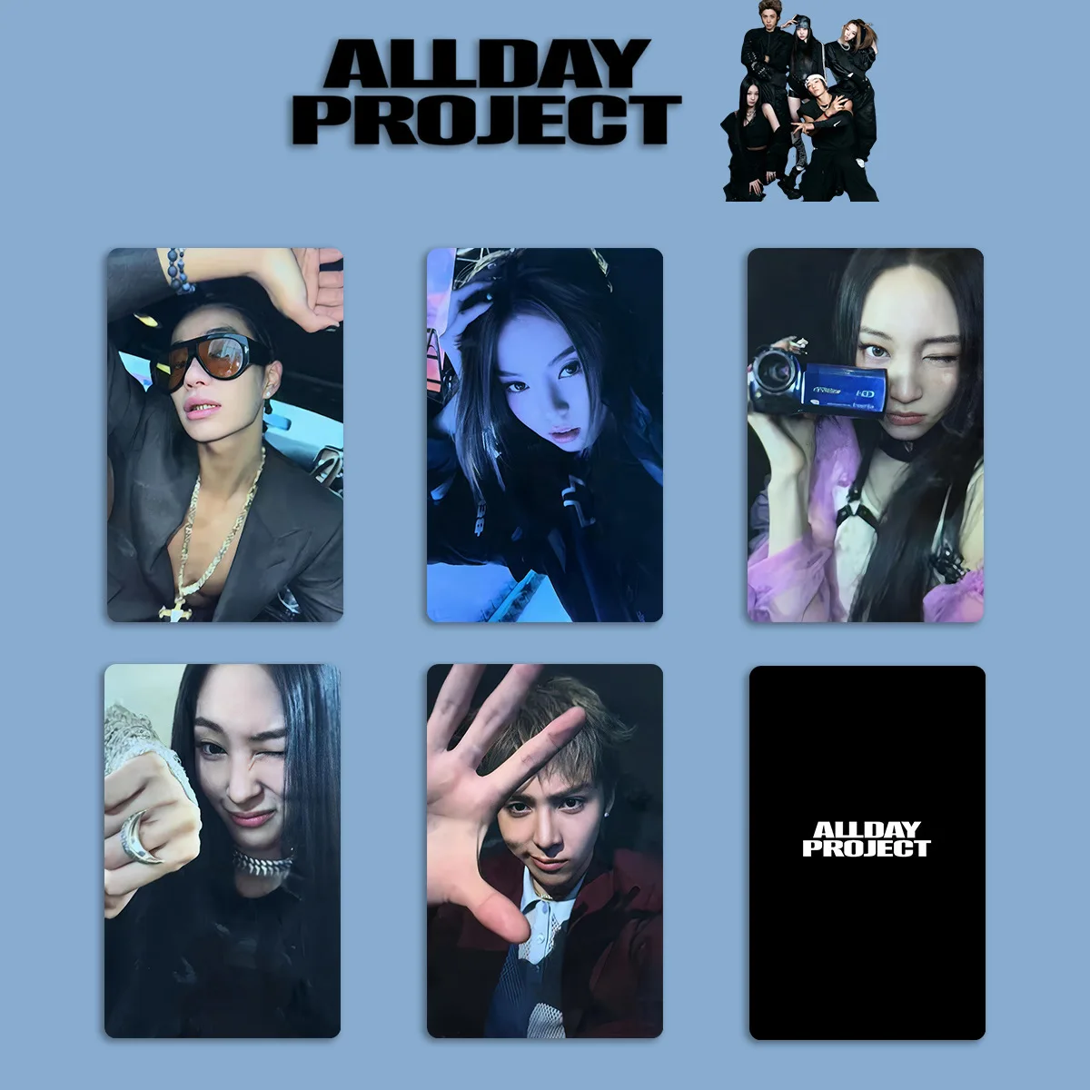 Kpop ALLDAY PROJECT FAMOUS Album Card 5pcs/Set Double Sides