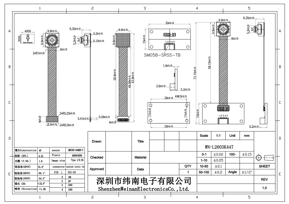 1/2.55인치 IMX362 CMOS 센서 4K 카메라 모듈 PDAF 오토포커스 모듈 USB 드라이버 무료 OTG 12MP