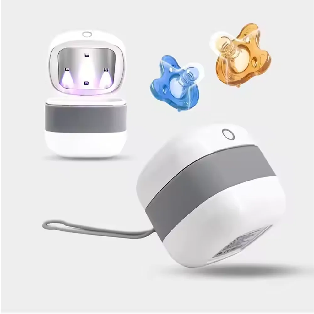 JUSTLANG Portable Baby Pacifier Sterilizer Box Mini UV Light Sterilizer Box For Baby Pacifier Bottle Nipple Teether Breast Pump