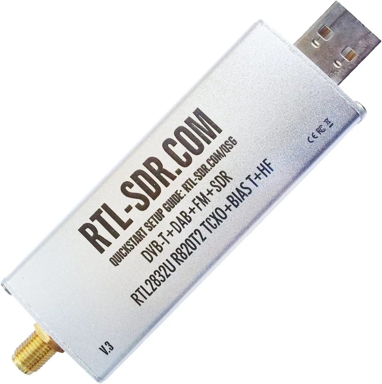 RTL-SDR Blog RTL SDR V3 RTL2832U 1PPM TCXO HF BiasT SMA Software Defined  Radio (list Of Dongles Only) Frequencies Up To 3.2 MHz