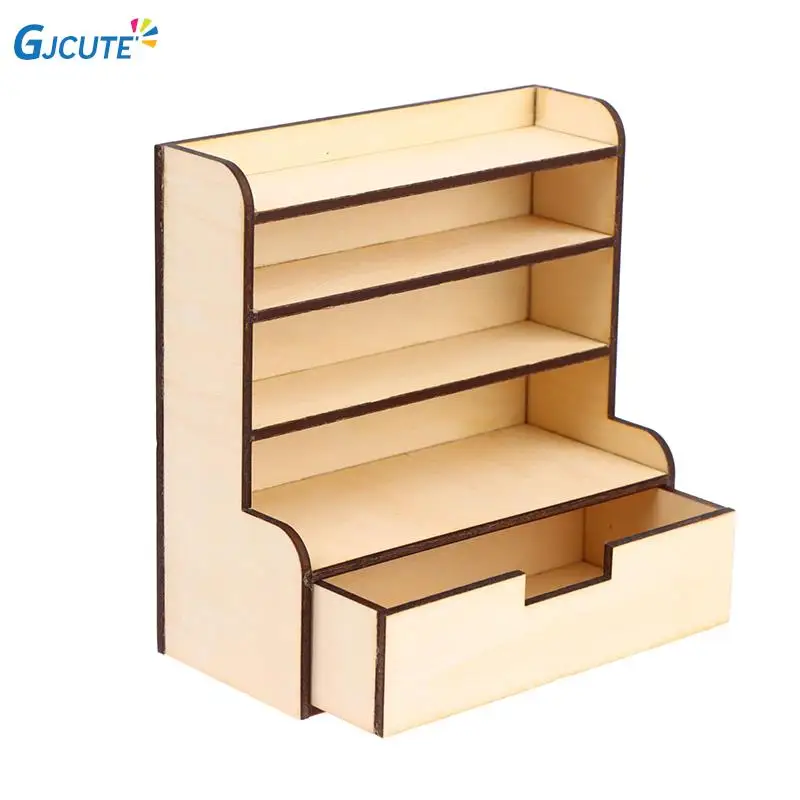 

1:6 1:12 Scale Dollhouse Miniature Display Cabinet Storage Rack Bookcase Showcase Shoe Rack Model Dollhouse Furniture Decor Toys