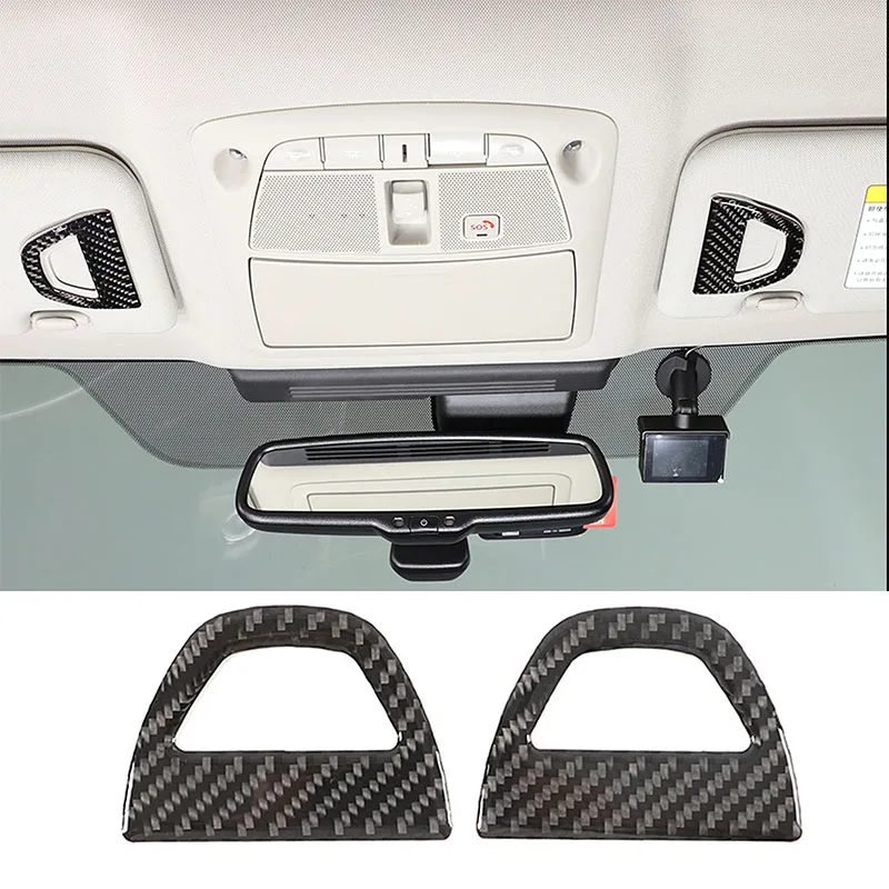 

For Infiniti Q50L 2015-2022 car sun visor decorative stickers soft carbon fiber Interior Accessories 2 Pcs