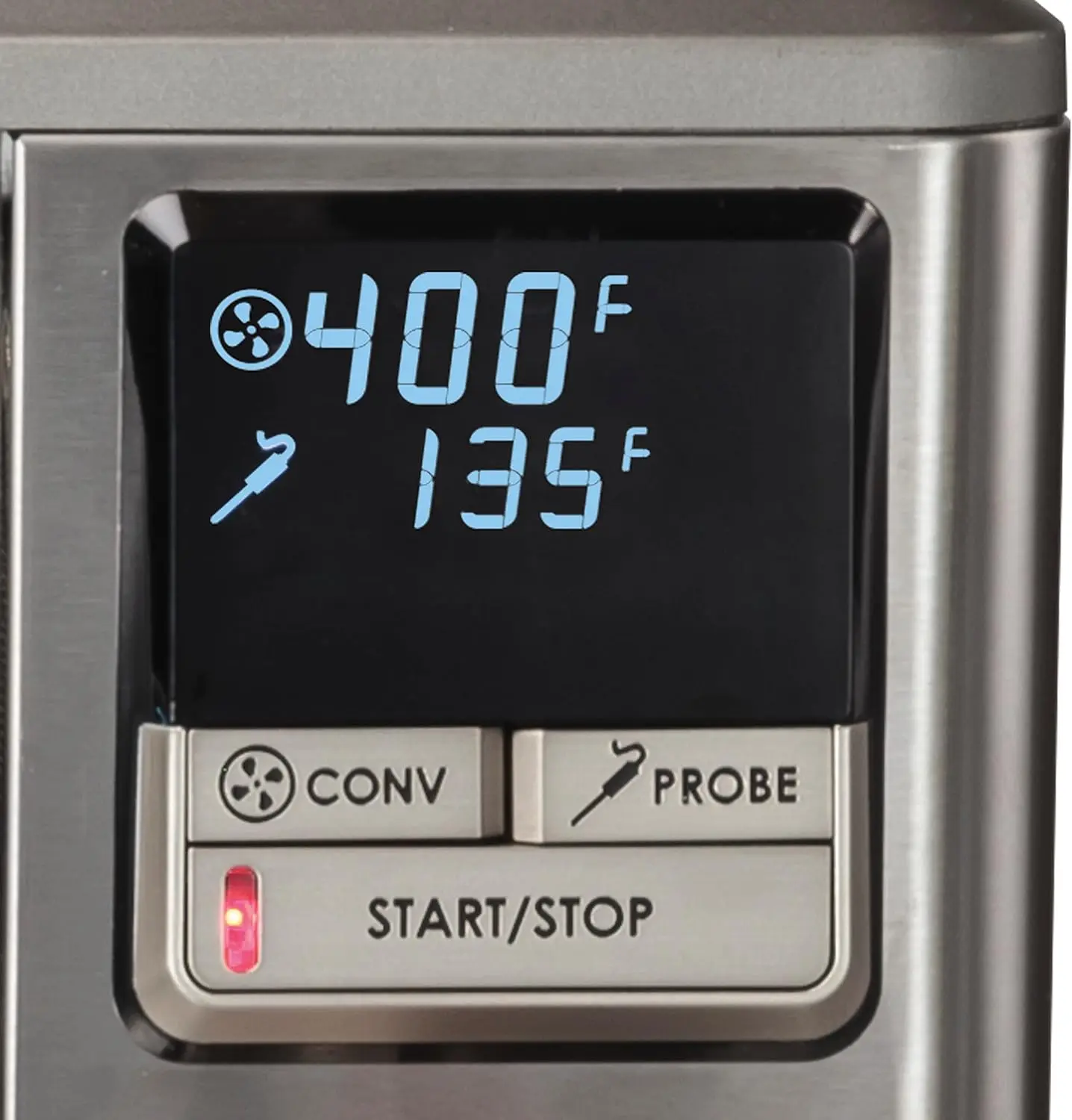 Gourmet Elite Digital Countertop Convection Toaster Oven with Temperature Probe, Stainless Steel and Red Knobs (WGCO150S) 6