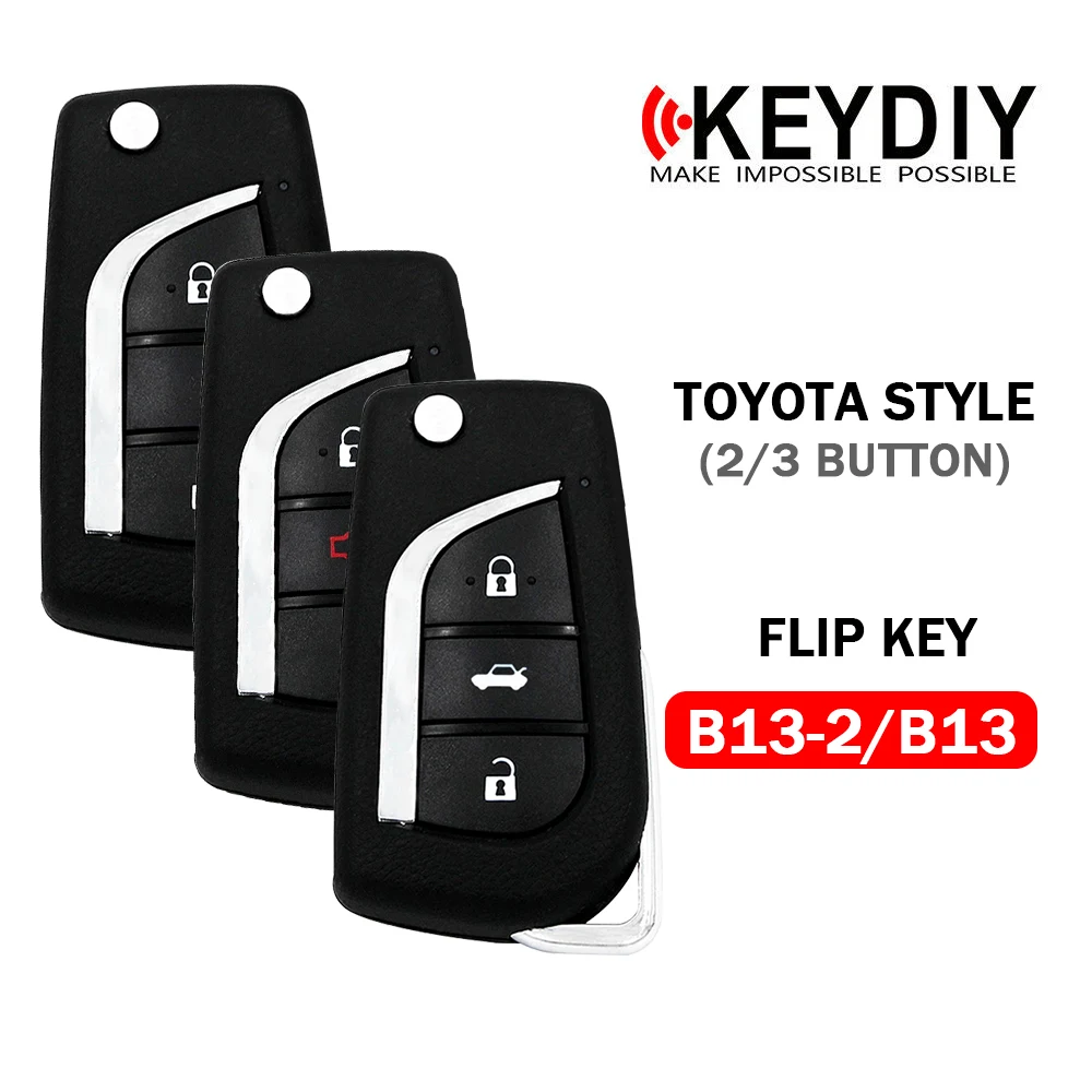 5/10pcs/lot KEYDIYl KD MINI B13/B13-2/B13-2+1 3 Buttons Car Key For Toyota Style KD900/KD-X2/KD-MAX Programmer B Series Remote