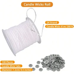Candle Making Starter Kit with Pouring Pot and Craft Tools (Candle Wicks Roll)