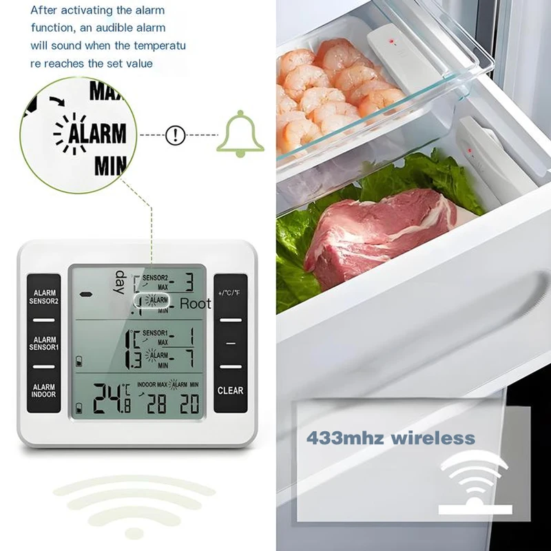 Advanced Digital Wireless Weather Station Thermometer with Indoor-Outdoor Transmitter
