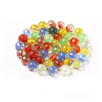 30PCS 1.4cm Children's Game Machine Checkers Yoyo Balls Colored Glass Beads Fish Tank Decoration Beads Glass Balls Game Pinballs 1