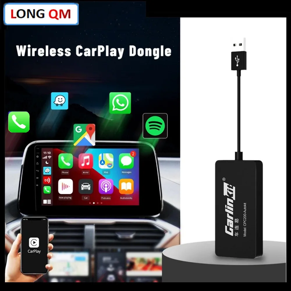 Carlinkit USB CarPlay Dongle Android Auto for Refit Android Screen  Multimedia Player Autokit Smart Link Wired Adapter iOS14 Map