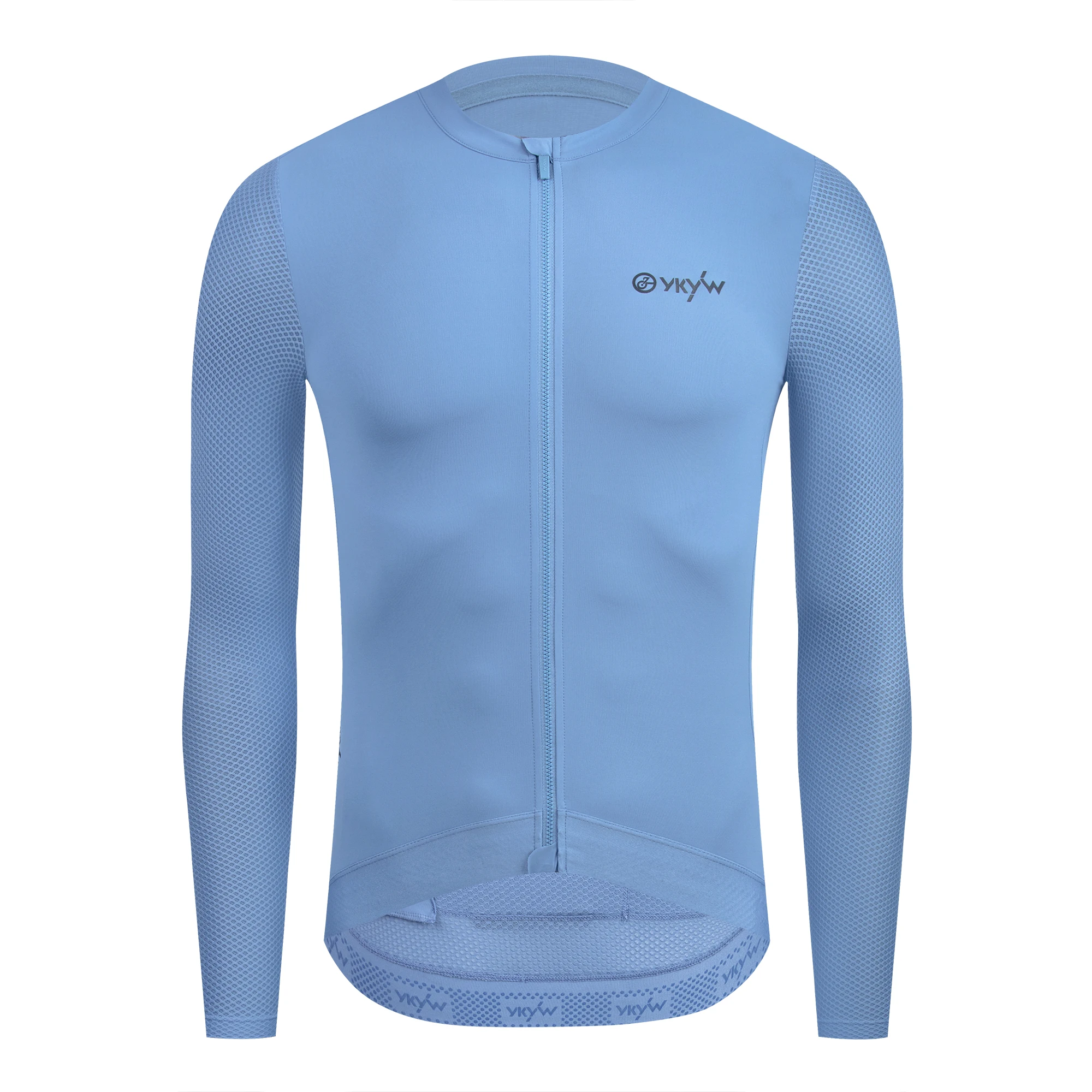 YKYWBIKE Radtrikot Langarm Atmungsaktiv Anti-Schweiß Herren Fahrradtrikot Rennrad Shirts Sommer Fahrradbekleidung – Detail 2