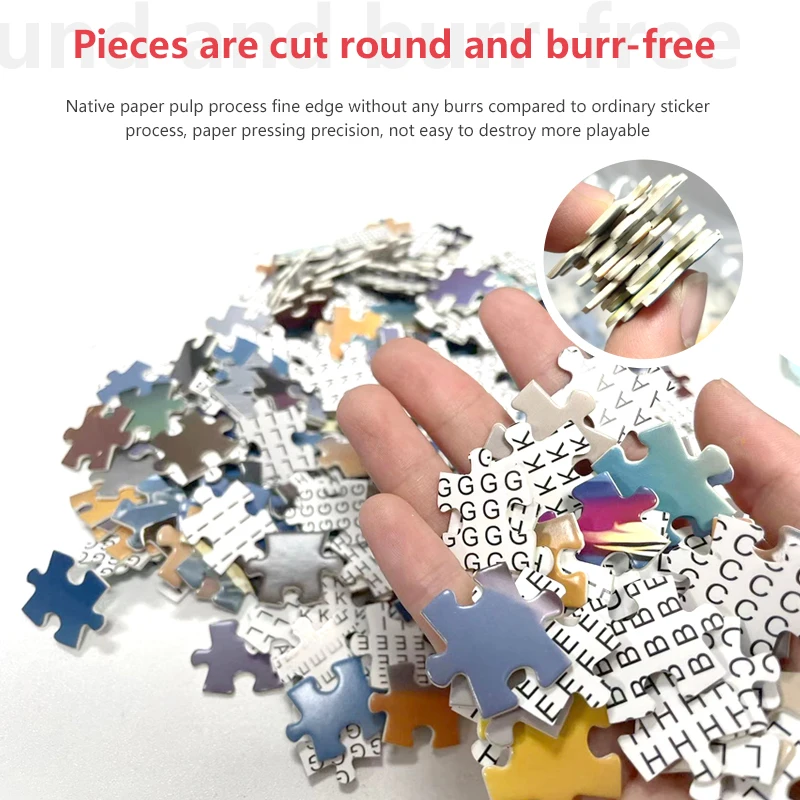 High Quality 70cm*50cm 1000pcs Flower Jigsaw Puzzle Adult Stress Relief Beautiful Landscape Painting Puzzle Wall Decor 4