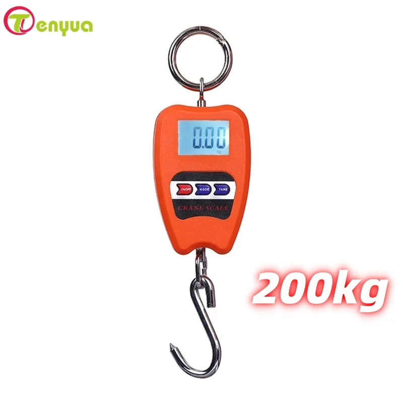 Digital hanging scale with hook and LCD display
