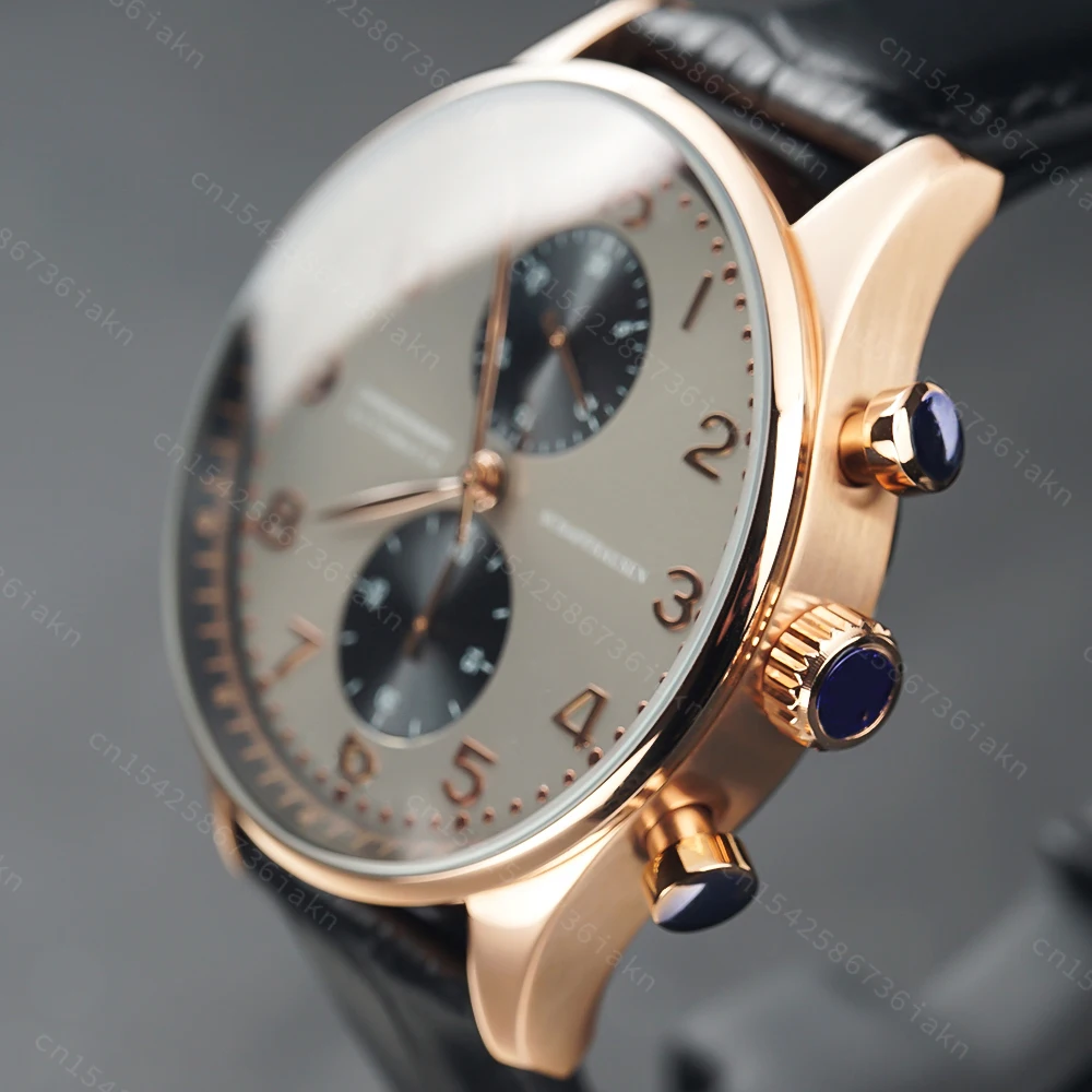 2022 Fashion New Men's Automatic Watch 44mm Sapphire Crystal Glass Stainless Steel Leather Strap Sports Leisure Waterproof