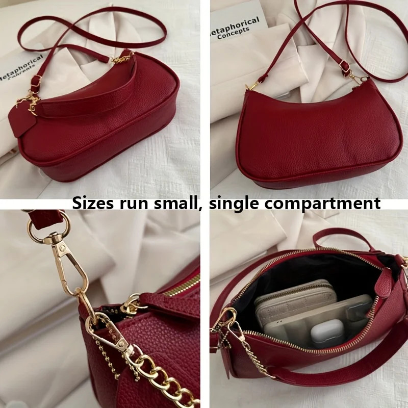 Fashion Shoulder Crossbody Bag with Adjustable Strap, Elegant Underarm Bag for Leisure Daily Party Handbag, Women'S Shoulder Bag
