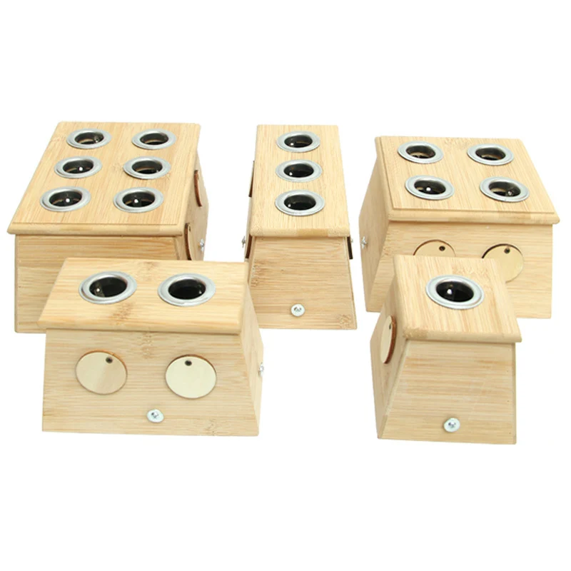 Bamboo Moxibustion Moxa Burner Box Acupuncture Roller Stick Acupoint Massage