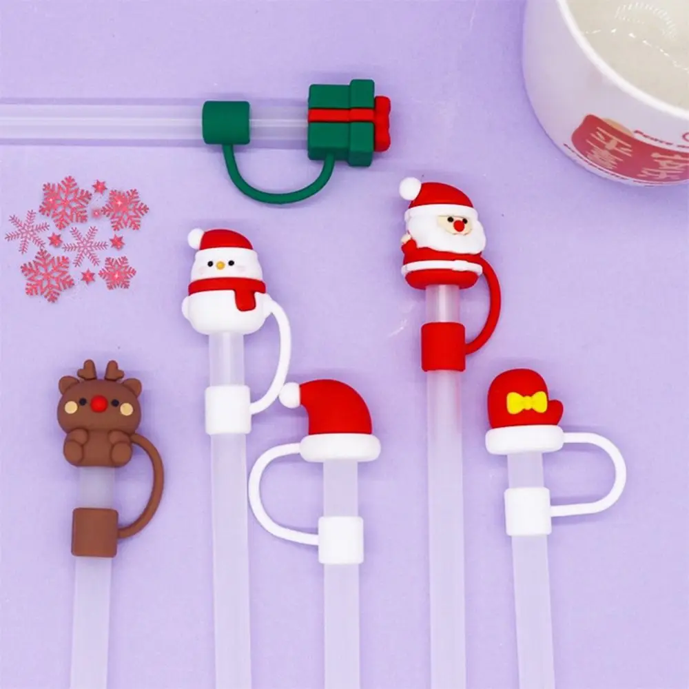 

Cup Accessories Silicone Straw Plug Reusable Splash Proof Straw Tips Cover Kitchen Tool Drinkware Drinking Dust Cap Water Glass