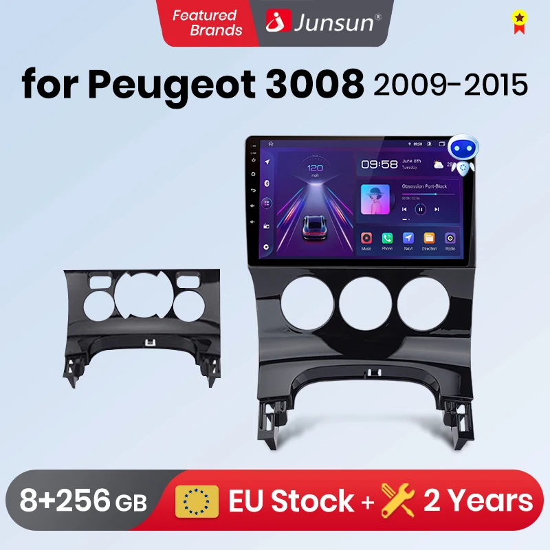 Junsun Android Wireless CarPlay Auto Car Radio For Peugeot Car Intelligent Systems DSP SWC RDS GPS FM BT
