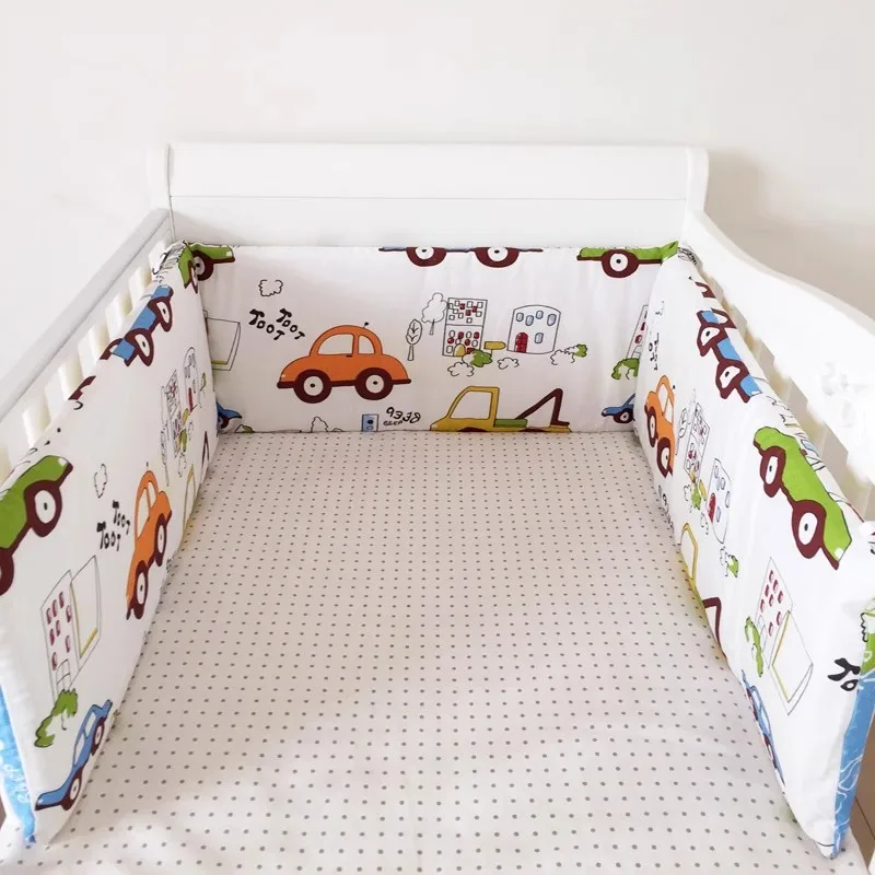 Tour de lit bébé coton lavable avec pare-chocs rembourrés