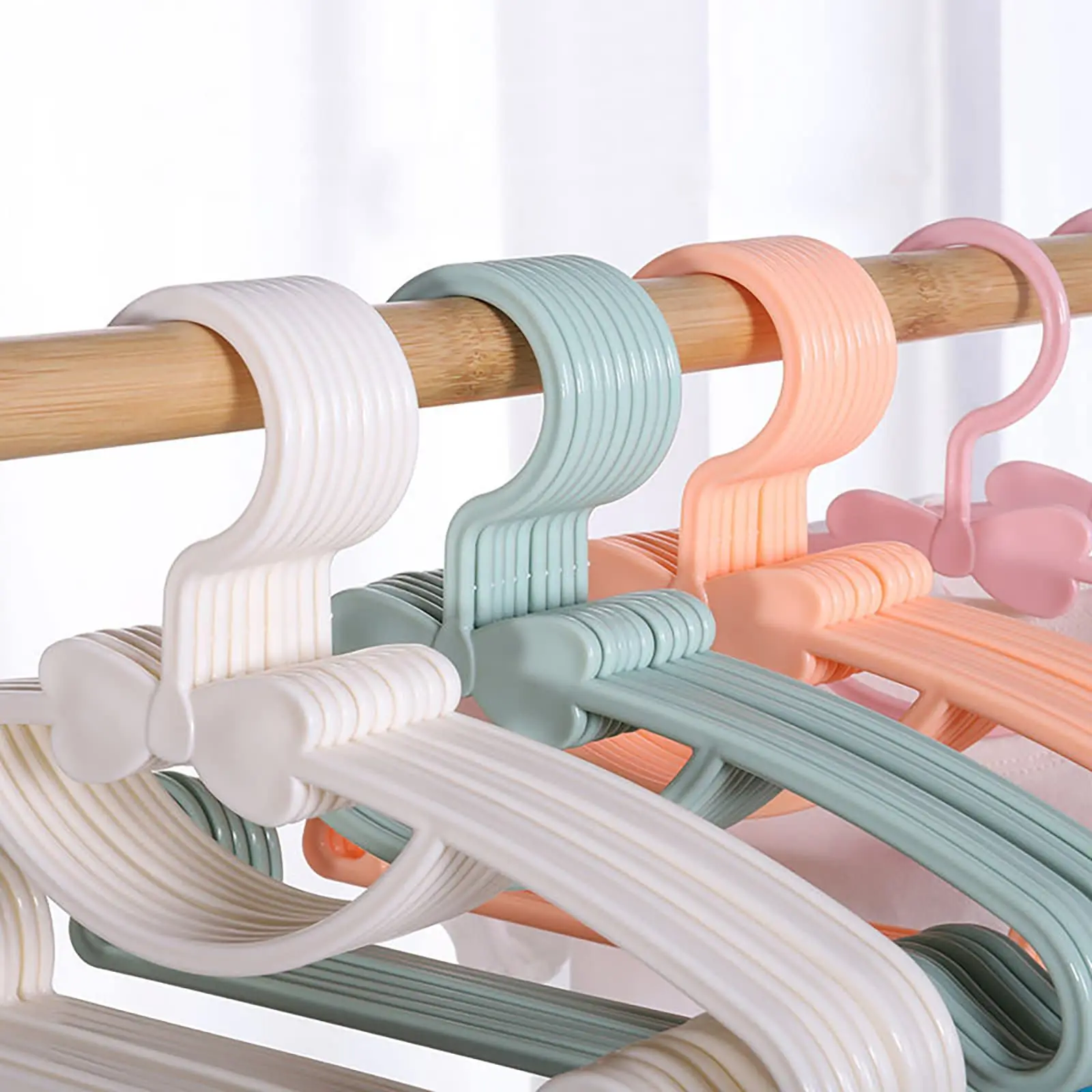 Clothes Hanger 10Pcs Baby Non-Slip Kids Infant Pants Hangers Organizer