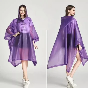 Transparent Windproof Bicycle Motorcycle Raincoat Woman Rain Poncho Impermeable EVA Hiking Raincoats For Man 1