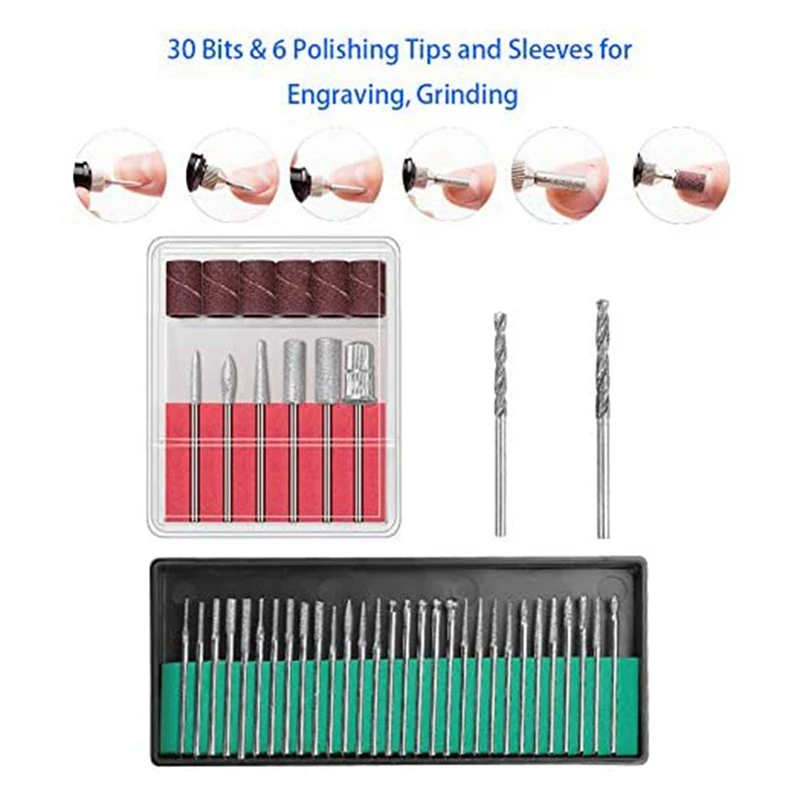 US Plug Engraving Tool Kit, 71 Pcs Electric Corded Pen With Engraving Engraver, Mini Nail Grinder DIY Rotary Tool woodworking bench for sale