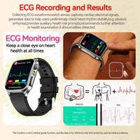Nouvelle Montre Connectée Intelligente 2026 pour Homme avec Traitement Laser Non-Invasif, Test ECG Cardiaque, Graisse Sanguine et Acide Urique, Compatible Android et iOS 3
