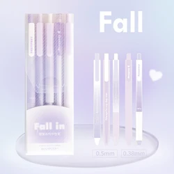 Gradient Gel Pen Set - 5 Piece Colorful Stationery Collection (Black)