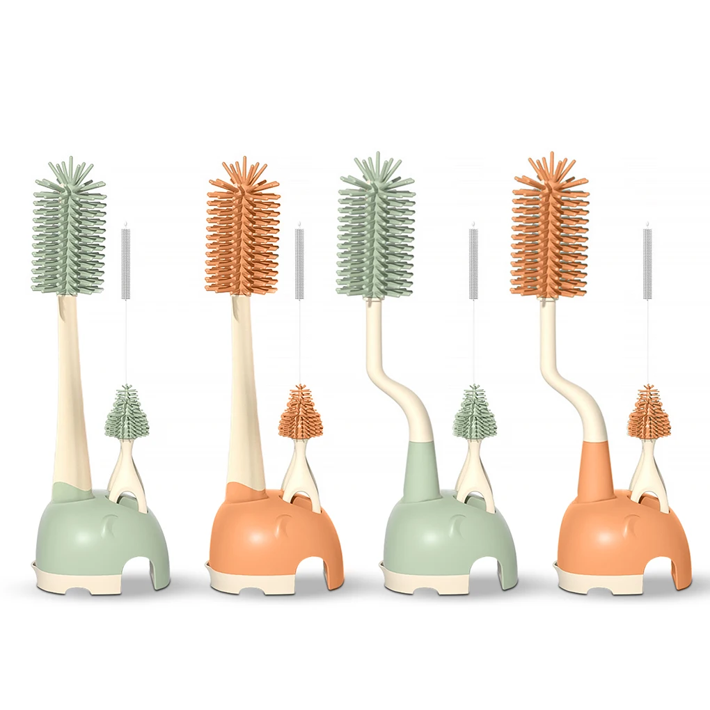 

Handheld Baby Bottle Brushes with Stand Milk Bottle Straw Brush Glassware