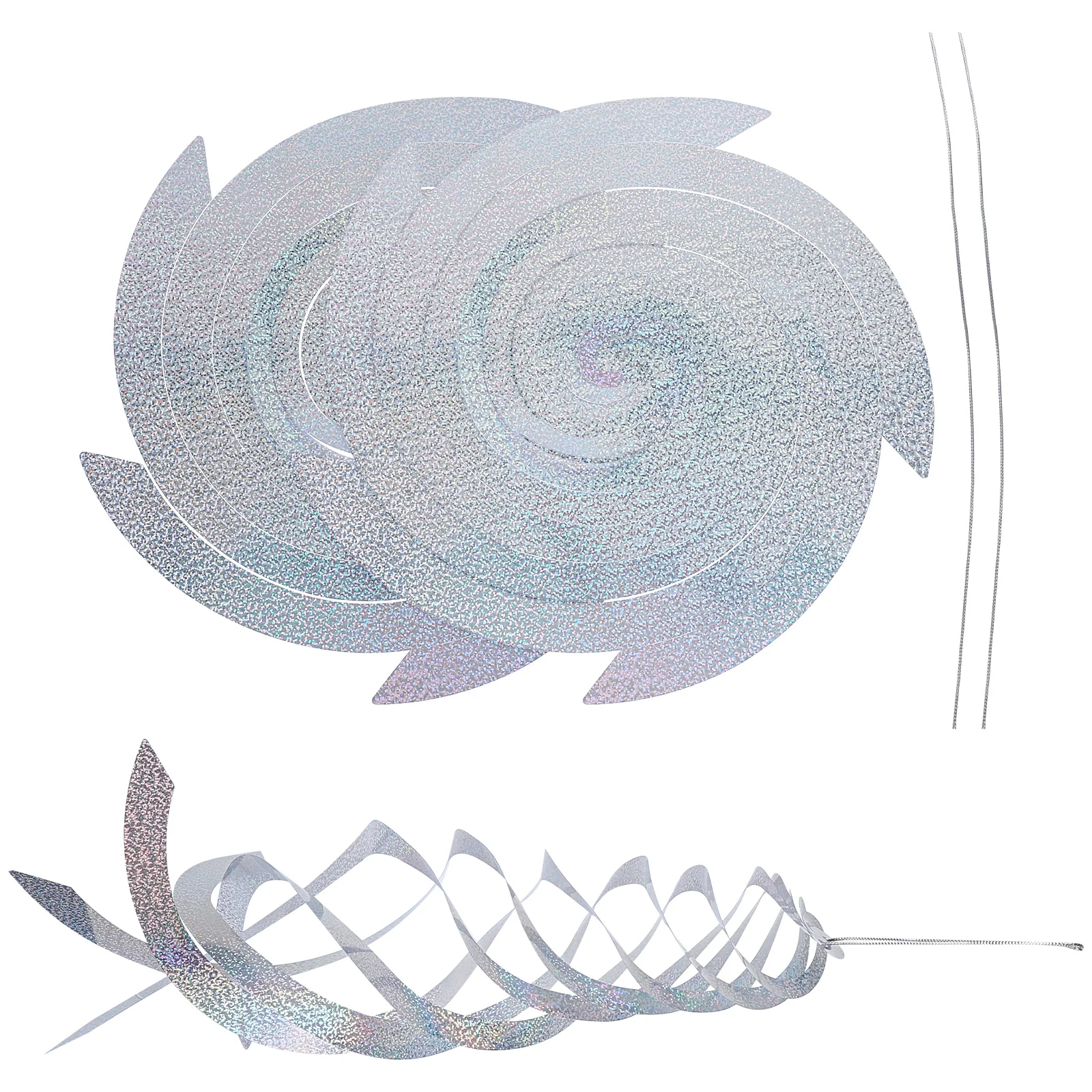 

3 Pcs Bird Ornament Adornment Expeller Expelling Pendants Garden Decor Reflective Decorate Tool Spiral Revolving