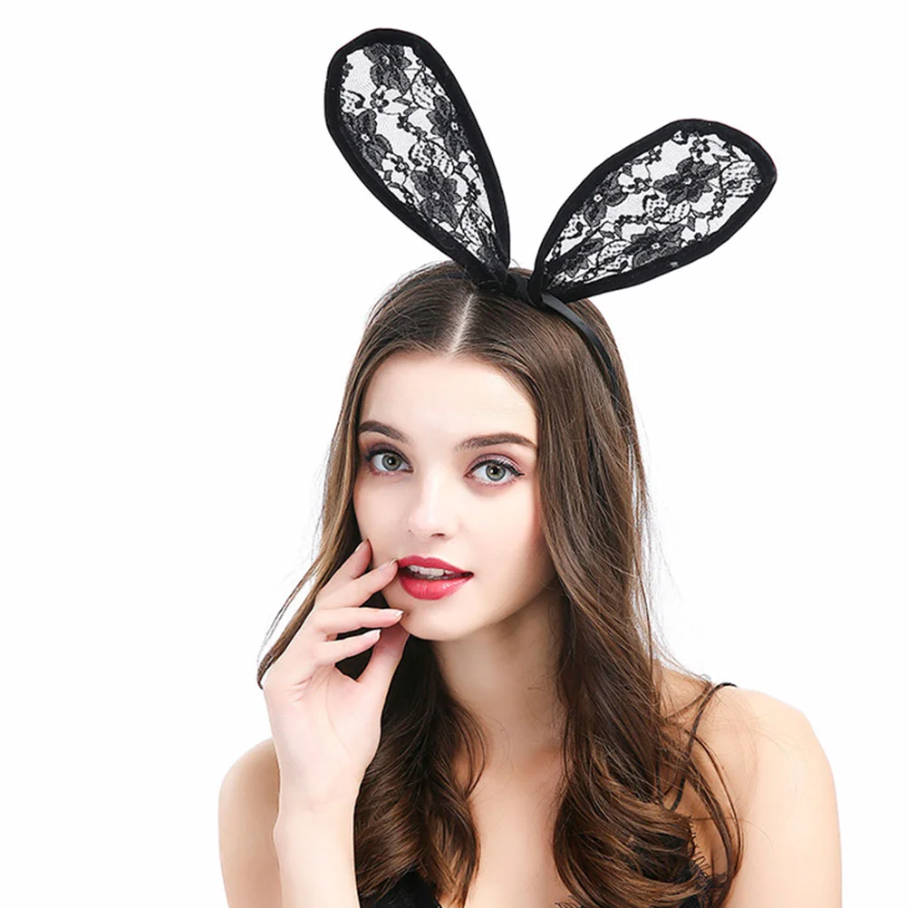 2Pcs Bunny Ear Headband Rabbit Ears Hair Bands Hair Headwear for Nightclubs Masquerade Christmas