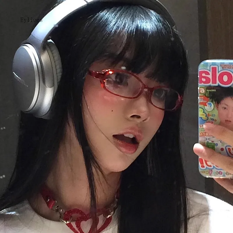 Japan Spicy Girl Glasses Frame Women Lovely INS No Makeup Plain Glasses Men Eyewear Cute Decorative Computer Frames