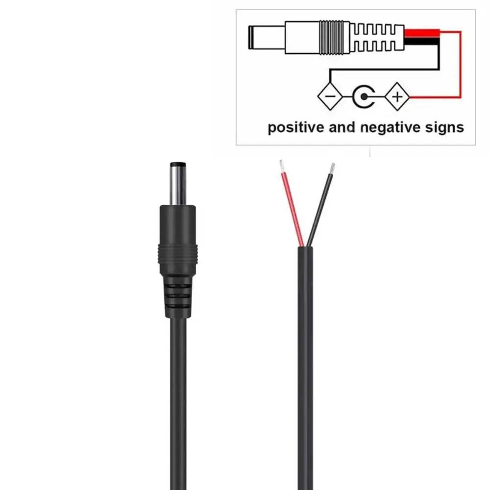 Premium Copper Power Supply Connector Cable | 18AWG 5.5x2.1mm Male-Female DC Connector | 7A Capacity