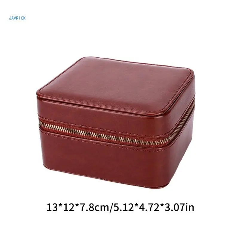 Vintage PU Leather 2 Slot Watch Soft Lining Storage Box Jewelry Case