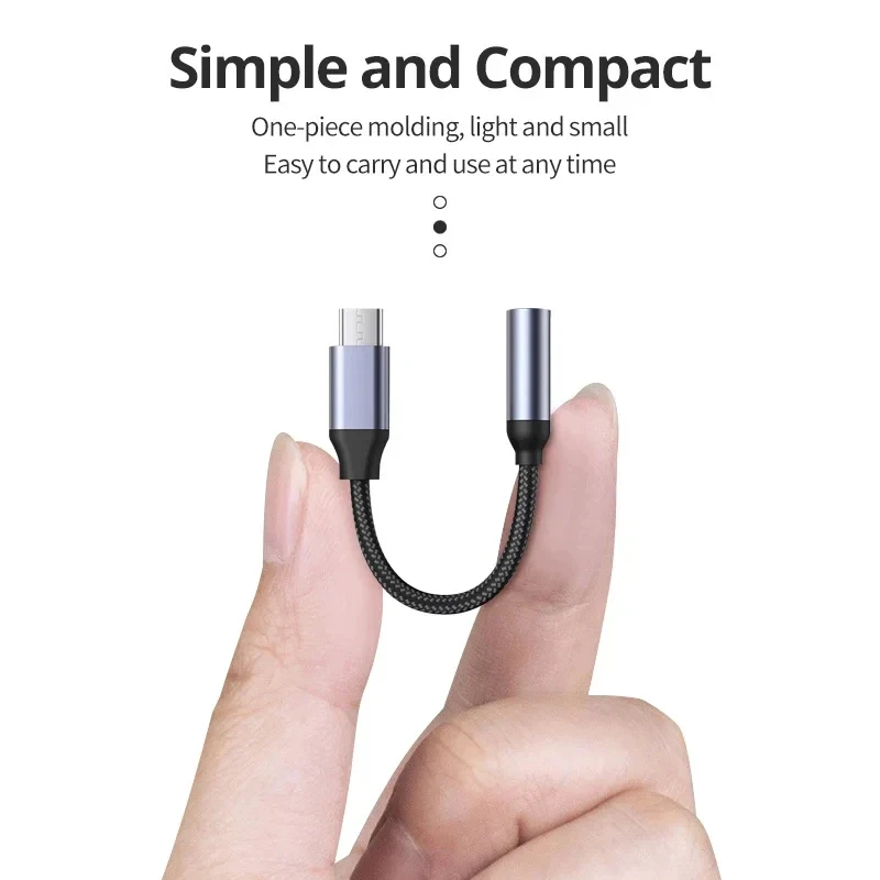 USB 타입 C - 3.5mm AUX 어댑터 타입-C 3.5 잭 오디오 케이블 이어폰 케이블 컨버터 (삼성 갤럭시 S21 울트라 S20 노트 20용)