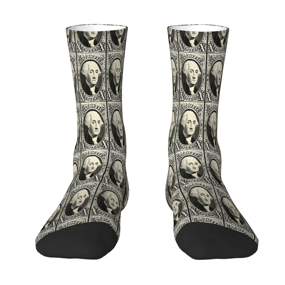 

First George Washington Stamp Sock Socks Men Women Polyester Stockings Customizable Design