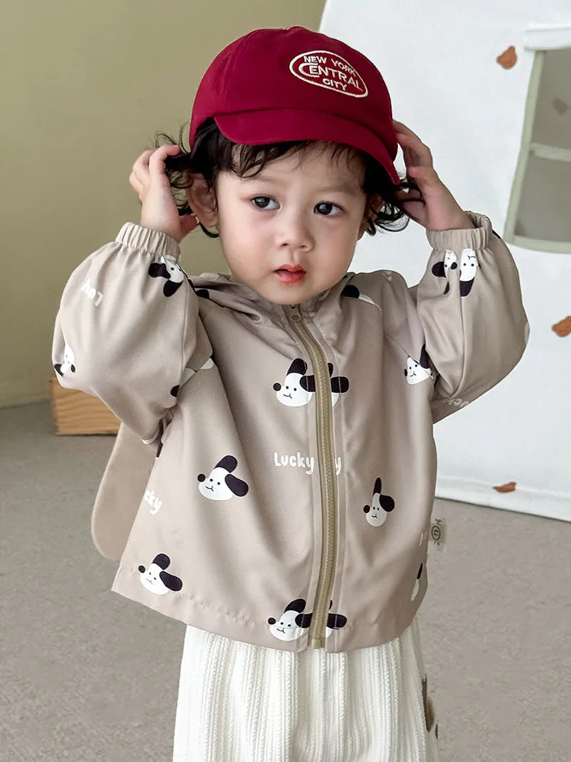 Autumn Kids Cartoon Coat Hooded Soft Jacket