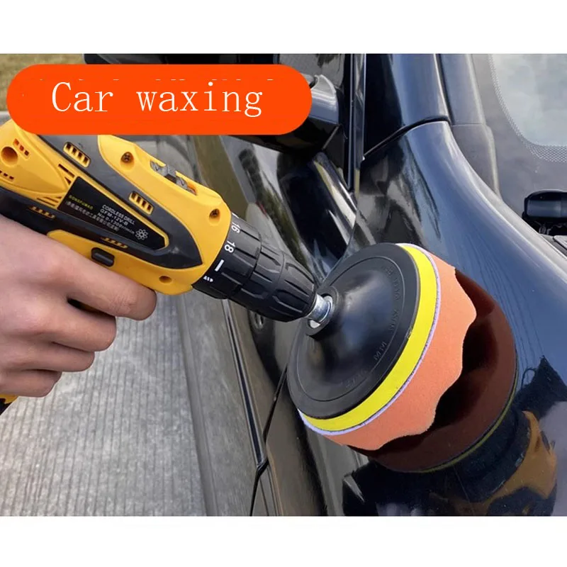 7pcs/set 3 Inch Auto Beauty Waxing Polishing Kit Buffing Pad Auto Car Polishing Sponge Wheel Kit With M10 Drill Adapter Buffe