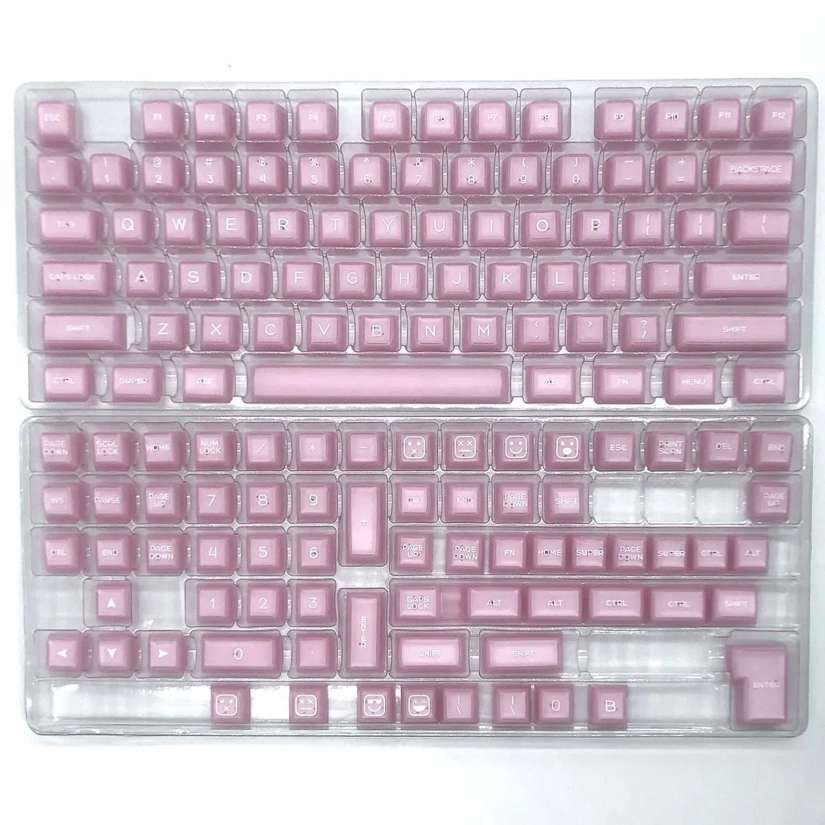 Leite Rosa Double Shot Pbt Keycap Keycaps de Teclado Translúcido para Switches mx Acessório Gamer 140 Mais Chaves Perfil SA Novo - Imagem 5