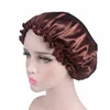 Satin Silk Bonnet Sleeping Hair Cap For Women Navy Night Cap Muslim Ladies Black Head Wrap Nursing Hat Cancer Headwear Wholesale 6
