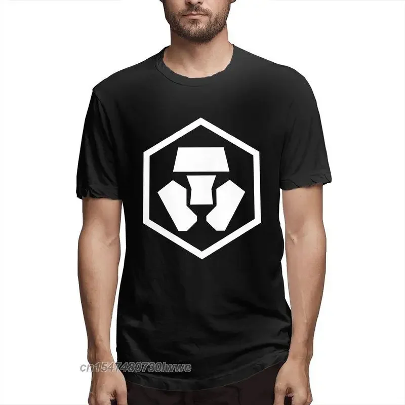 Круто! Мужские Потрясающие футболки Cryptocom Coin Cro с круглым вырезом, хлопковая европейская одежда стандартного размера, Новое поступление футболок Круто! Мужские Потрясающие футболки Cryptocom Coin Cro с круглым вырезом, хлопковая европейская одежда стандартного размера, Новое поступление футболок