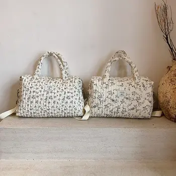 Nuova borsa per mamma di grande capacità Borsa per pannolini per maternità con stampa floreale multifunzionale Borsa per pannolini da viaggio