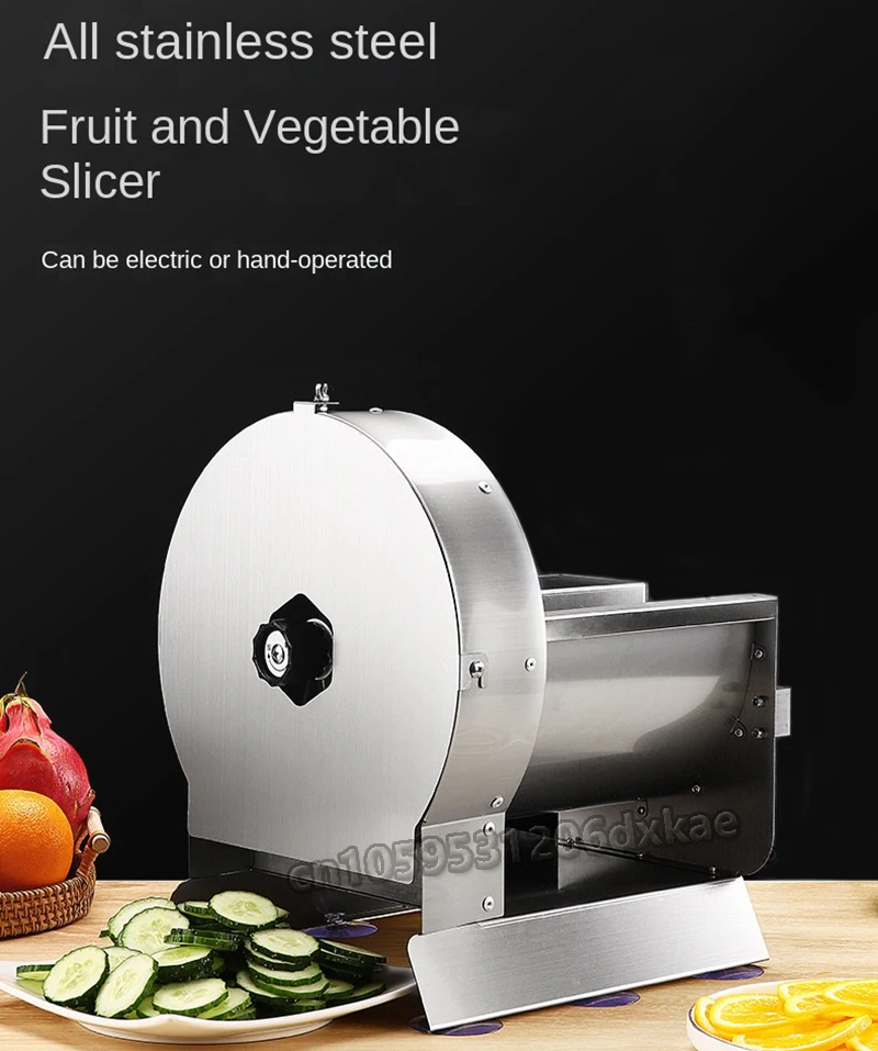 

220V/110V Automatic Commercial Fruit Slicer Stainless Steel Electric Slicer Lemon Potato Vegetable Multi-Functional Slicer