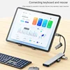 8 In 2 USB HUB With Splitter Card Reader USB C Port USB 3.0 SD/TF Splitter Card Reader Docking Station High Speed Transmission 6