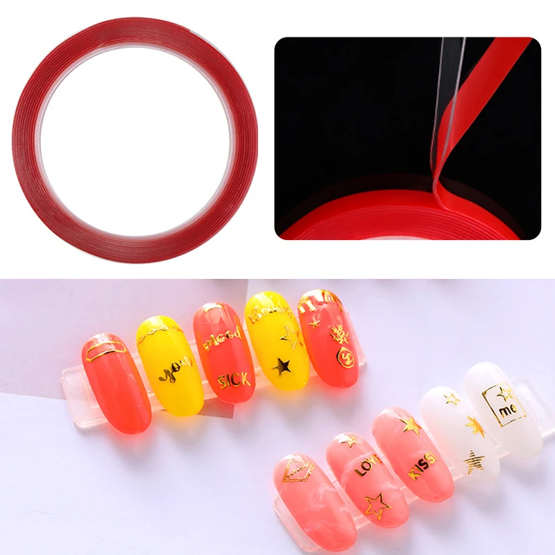 Doppelseitiges Klebeband für Nagelkunst Abnehmbare Spurlose Aufkleber für Nagelspitzen Farbdesigns Salon-Präsentation – Detail 2