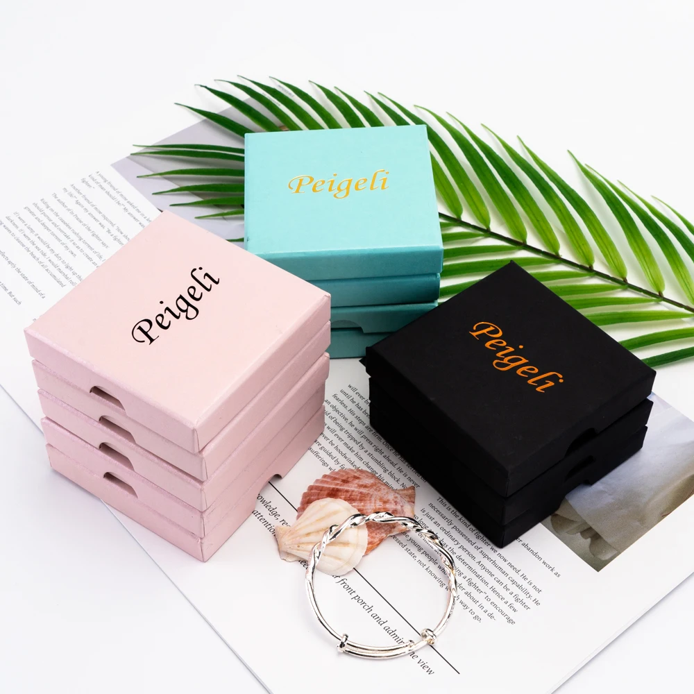 50pack Custom Logo Small Travel Wedding Gift Jewelry Box