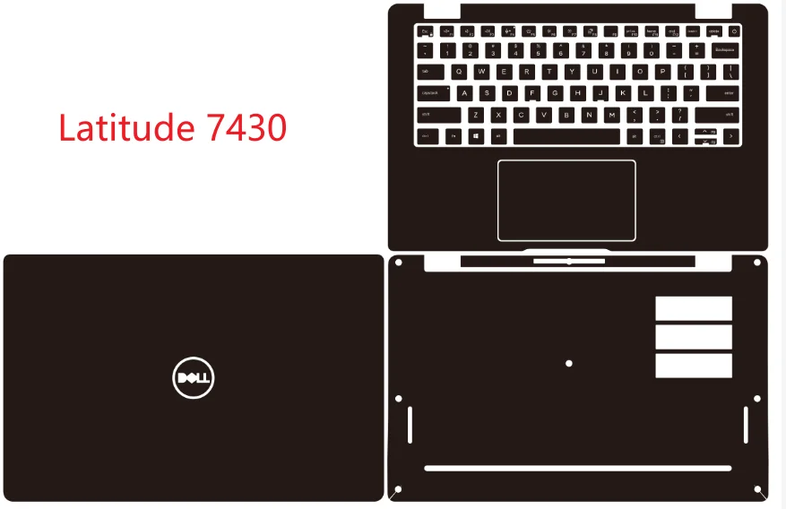 Dell Inspiron 7435 7430 Inspiron 14 Plus/Latitude 7430 2-in-1 노트북 풀 바디 노트북 비닐 데칼 커버 스티커 프로텍터