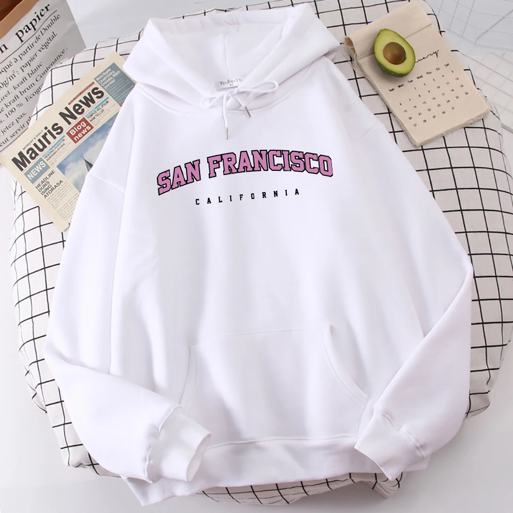 

San Francisco California Letter Male Hoodie Outdoor Casual Clothes Fashion All-Match Hoodies Quality Harajuku Tracksuit Men'S